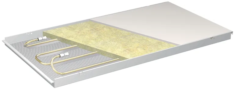 Plafond rayonnant réversible