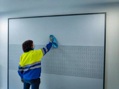 Désinfection plafond métallique