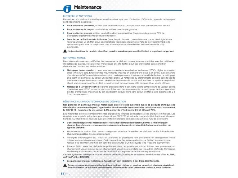 Maintenance documentation