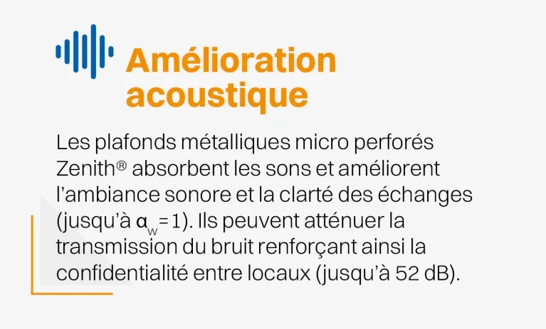 Amélioration acoustique - PLAFOMETAL