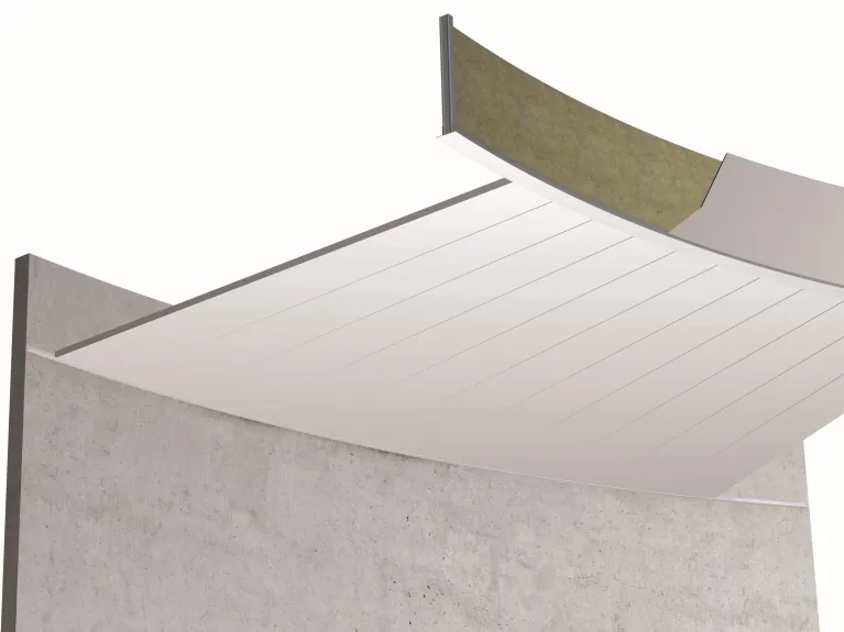 Plafond suivant courbe du bâtiment - PLAFOMETAL