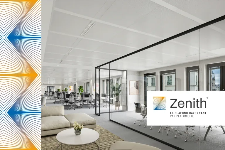 59 rue Lafayette, Paris - Plafond rayonnant bureaux Zenith - PLAFOMETAL