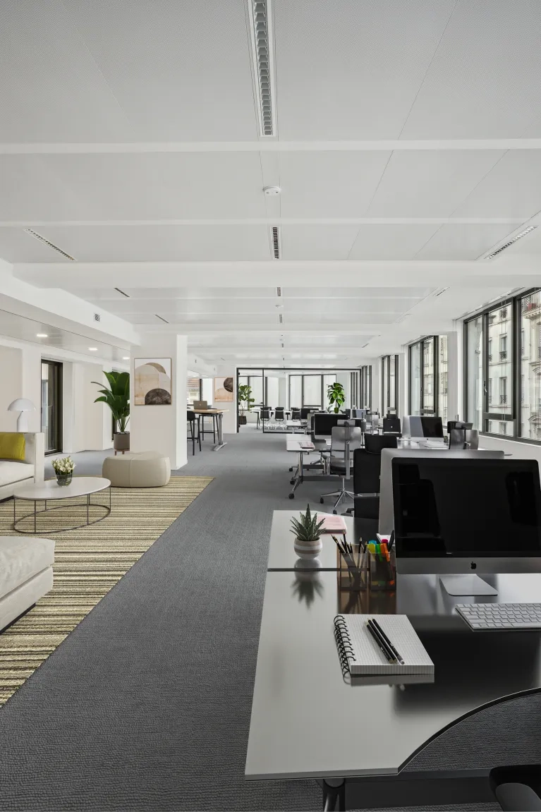 59 rue Lafayette, Paris - Plafond rayonnant Zenith - PLAFOMETAL