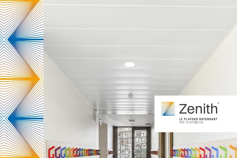 Ecole primaire Champignac, Chessy - Plafond Rayonnant Zenith - PLAFOMETAL
